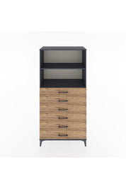 Hyperion Dolap 2 Raflı 6 Çekmeceli 88x44x182 - S57M034V6B