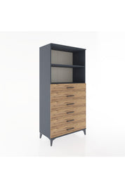 Hyperion Dolap 2 Raflı 6 Çekmeceli 88x44x182 - S57M034V6B