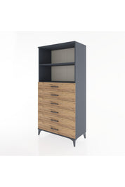 Hyperion Dolap 2 Raflı 6 Çekmeceli 88x44x182 - S57M034V6B