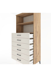 Hyperion Dolap 2 Raflı 6 Çekmeceli 88x44x182 - S57M034V7B