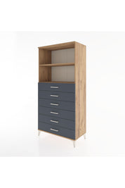 Hyperion Dolap 2 Raflı 6 Çekmeceli 88x44x182 - S57M034V8B