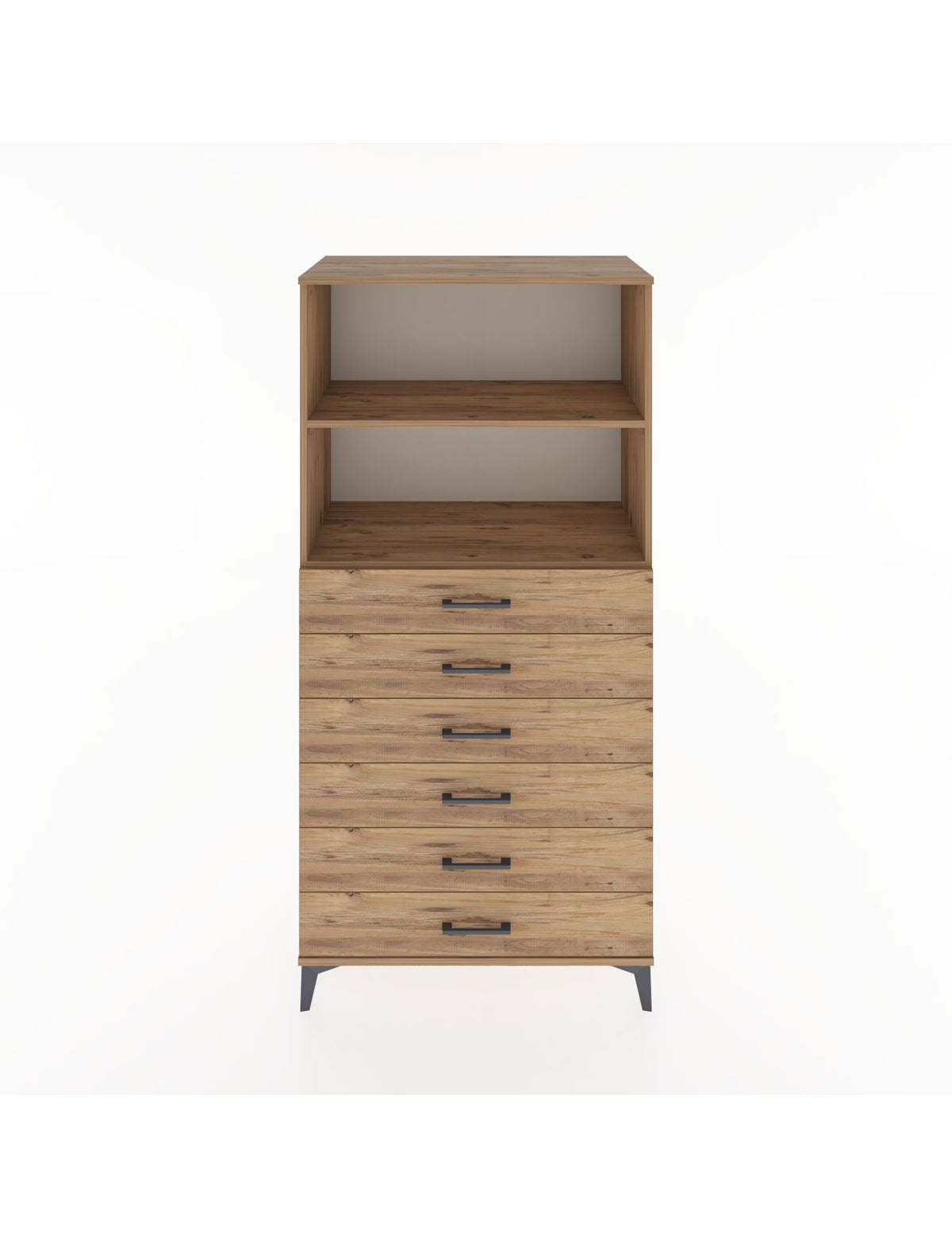 Hyperion Dolap 2 Raflı 6 Çekmeceli 88x44x182 - S57M034V9B