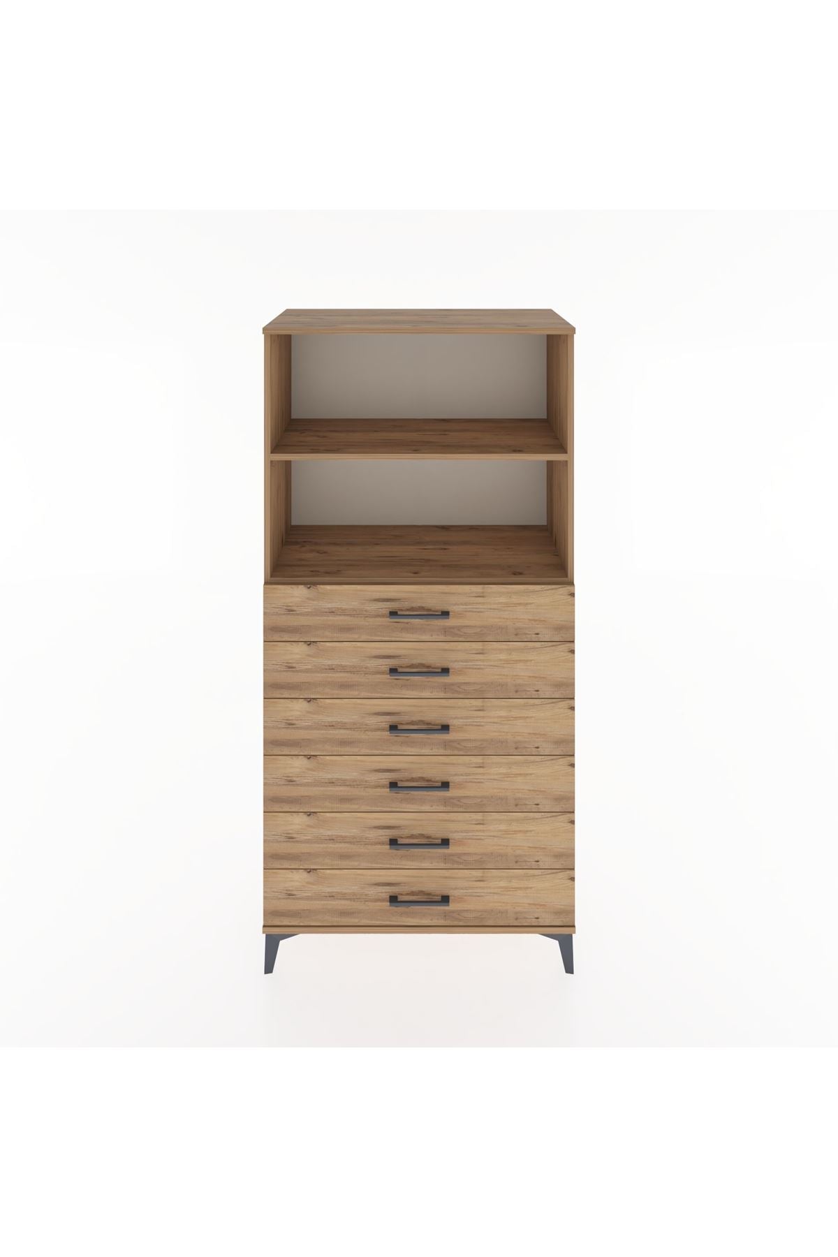 Hyperion Dolap 2 Raflı 6 Çekmeceli 88x44x182 - S57M034V9B