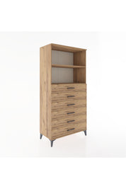 Hyperion Dolap 2 Raflı 6 Çekmeceli 88x44x182 - S57M034V9B