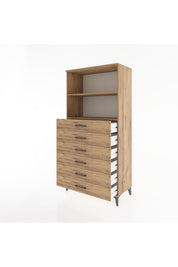 Hyperion Dolap 2 Raflı 6 Çekmeceli 88x44x182 - S57M034V9B