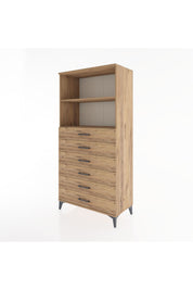 Hyperion Dolap 2 Raflı 6 Çekmeceli 88x44x182 - S57M034V9B