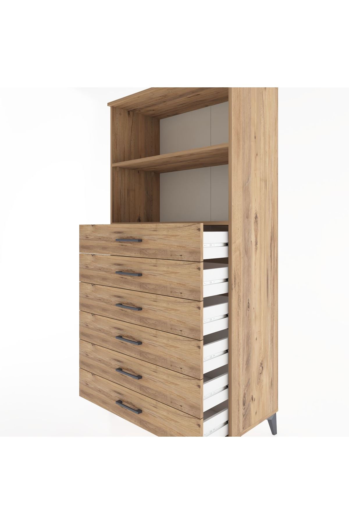 Hyperion Dolap 2 Raflı 6 Çekmeceli 88x44x182 - S57M034V9B