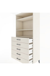 Hyperion Dolap 3 Raflı 5 Çekmeceli 88x44x182 - S57M035V1B