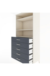 Hyperion Dolap 3 Raflı 5 Çekmeceli 88x44x182 - S57M035V2B