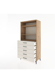 Hyperion Dolap 3 Raflı 5 Çekmeceli 88x44x182 - S57M035V7B