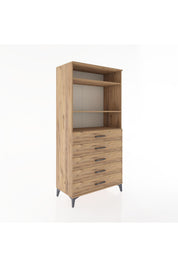 Hyperion Dolap 3 Raflı 5 Çekmeceli 88x44x182 - S57M035V9B