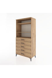 Hyperion Dolap 3 Raflı 5 Çekmeceli 88x44x182 - S57M035V9B