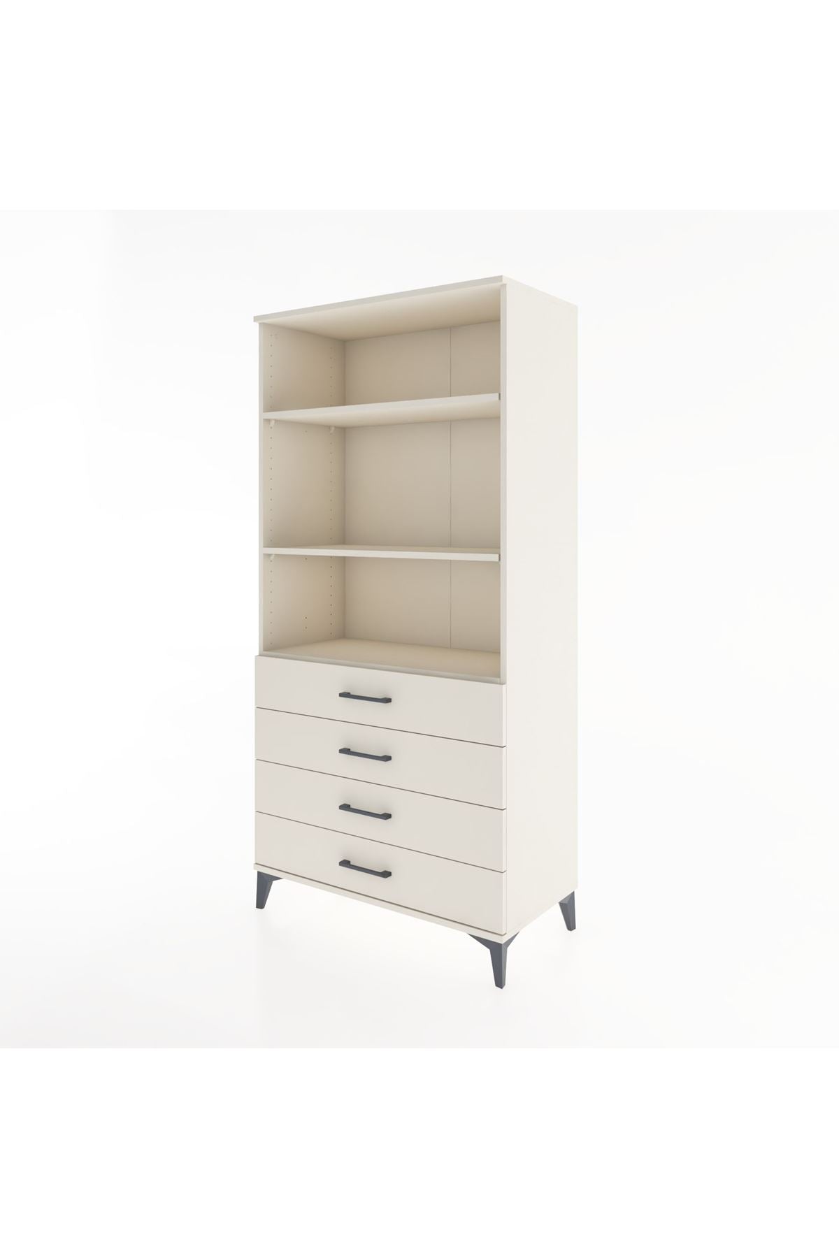 Hyperion Dolap 3 Raflı 4 Çekmeceli 88x44x182 - S57M036V1B