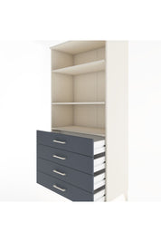 Hyperion Dolap 3 Raflı 4 Çekmeceli 88x44x182 - S57M036V2B