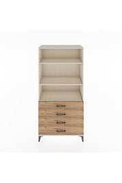 Hyperion Dolap 3 Raflı 4 Çekmeceli 88x44x182 - S57M036V3B