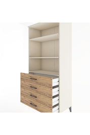 Hyperion Dolap 3 Raflı 4 Çekmeceli 88x44x182 - S57M036V3B