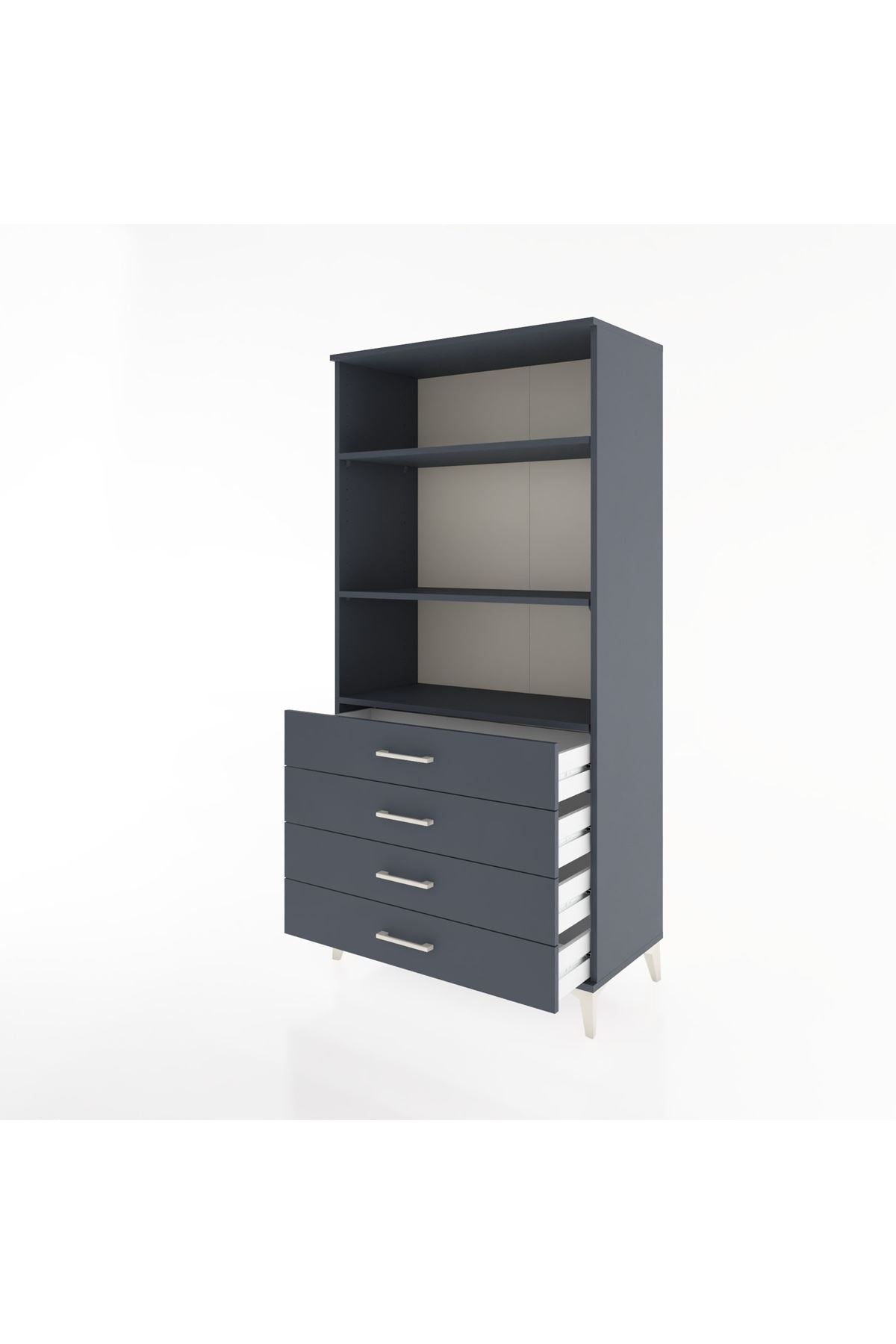 Hyperion Dolap 3 Raflı 4 Çekmeceli 88x44x182 - S57M036V5B