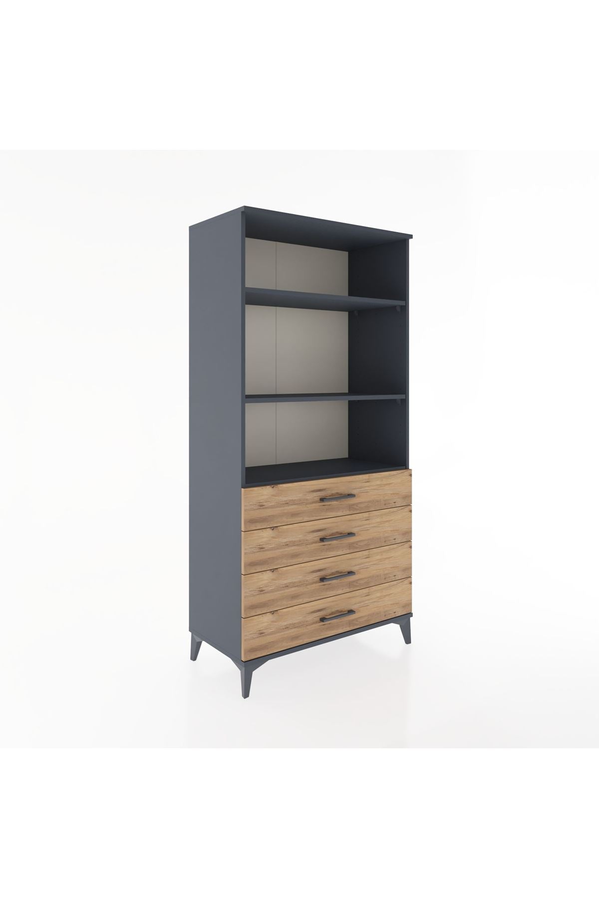 Hyperion Dolap 3 Raflı 4 Çekmeceli 88x44x182 - S57M036V6B