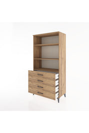 Hyperion Dolap 3 Raflı 4 Çekmeceli 88x44x182 - S57M036V9B
