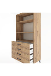 Hyperion Dolap 3 Raflı 4 Çekmeceli 88x44x182 - S57M036V9B