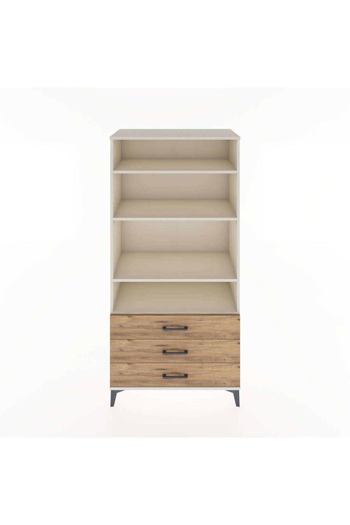 Hyperion Dolap Tek Raflı 7 Çekmeceli 88x44x182 - S57M037V3B