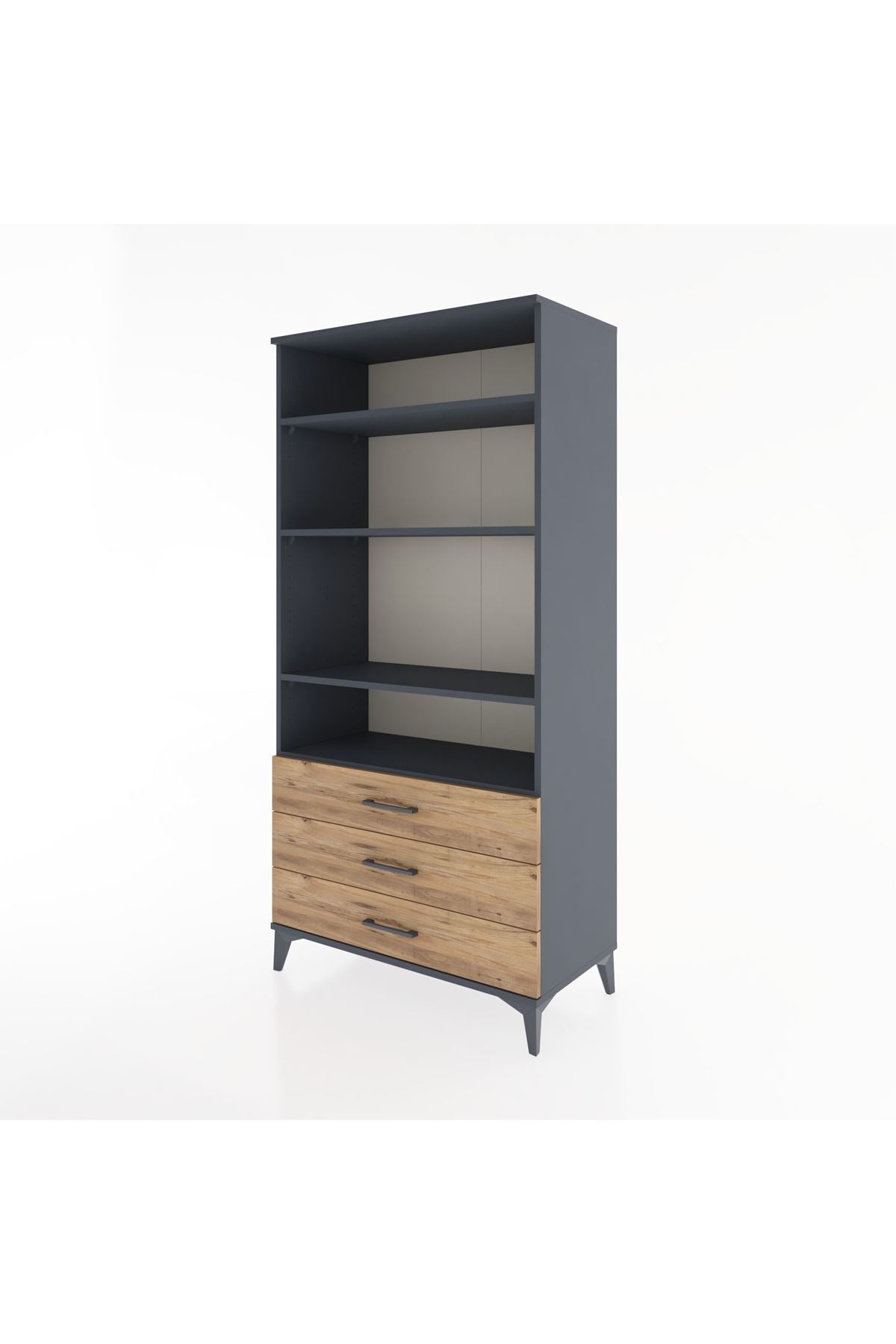 Hyperion Dolap Tek Raflı 7 Çekmeceli 88x44x182 - S57M037V6B