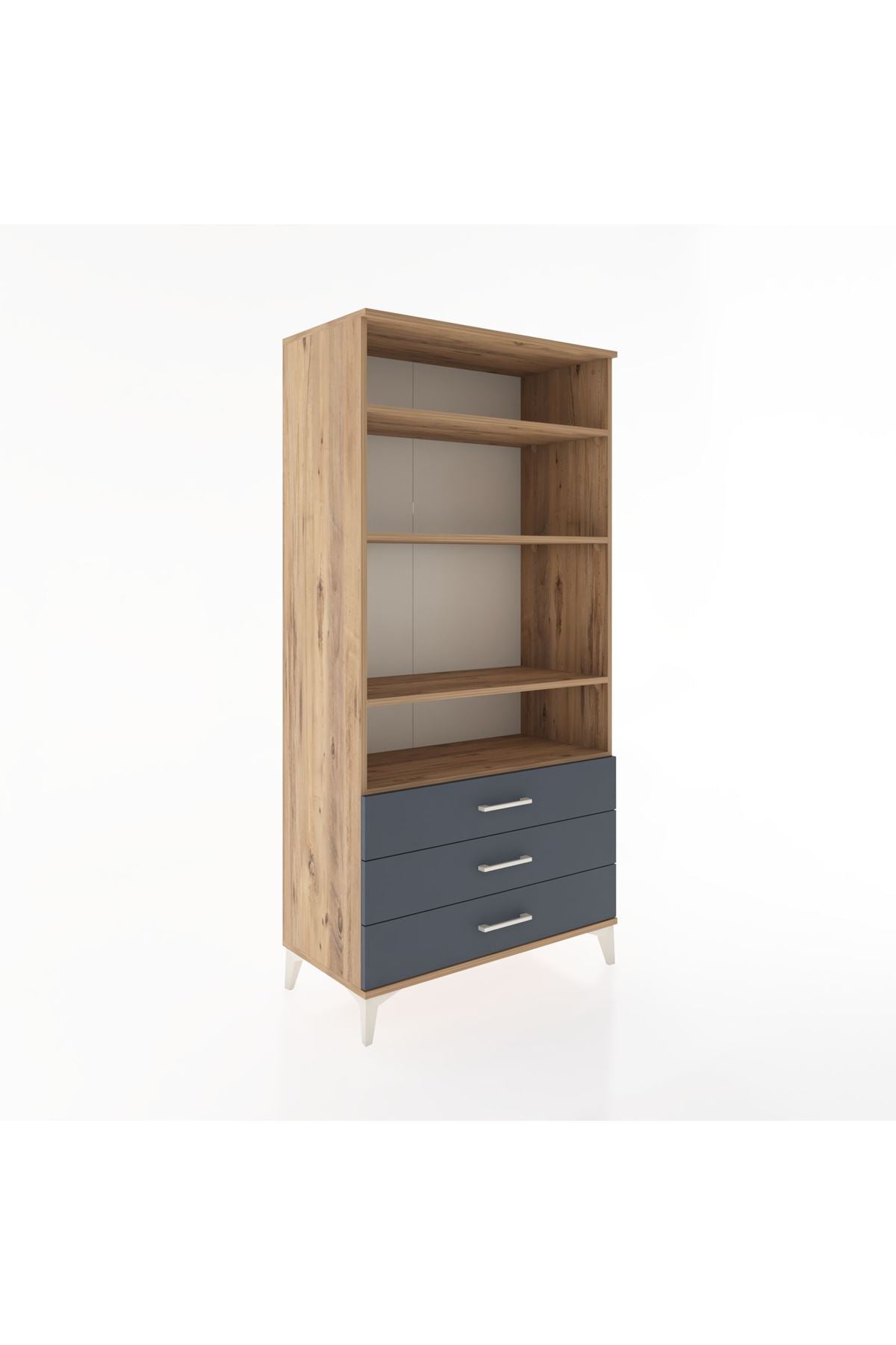 Hyperion Dolap Tek Raflı 7 Çekmeceli 88x44x182 - S57M037V8B