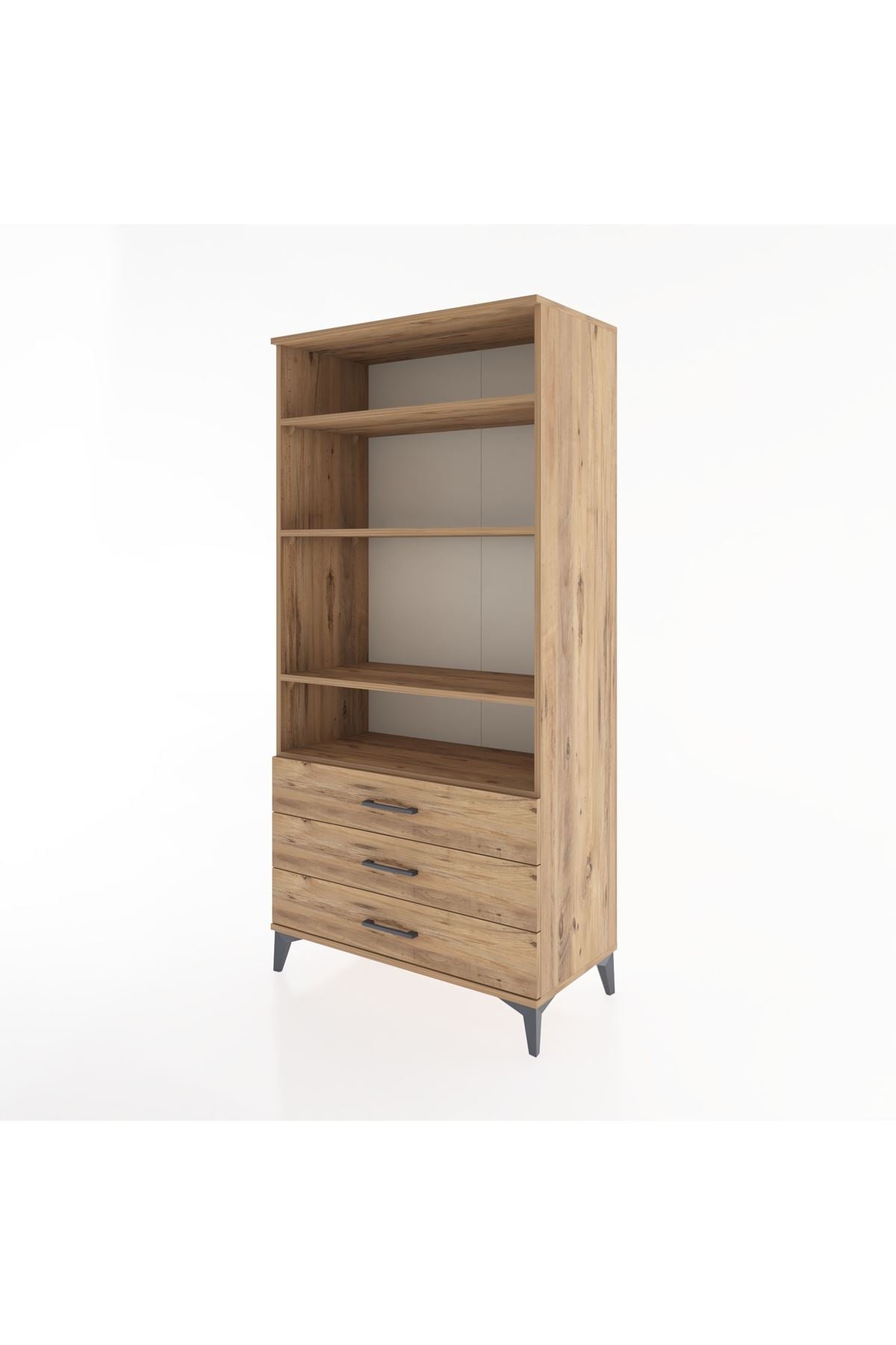 Hyperion Dolap Tek Raflı 7 Çekmeceli 88x44x182 - S57M037V9B
