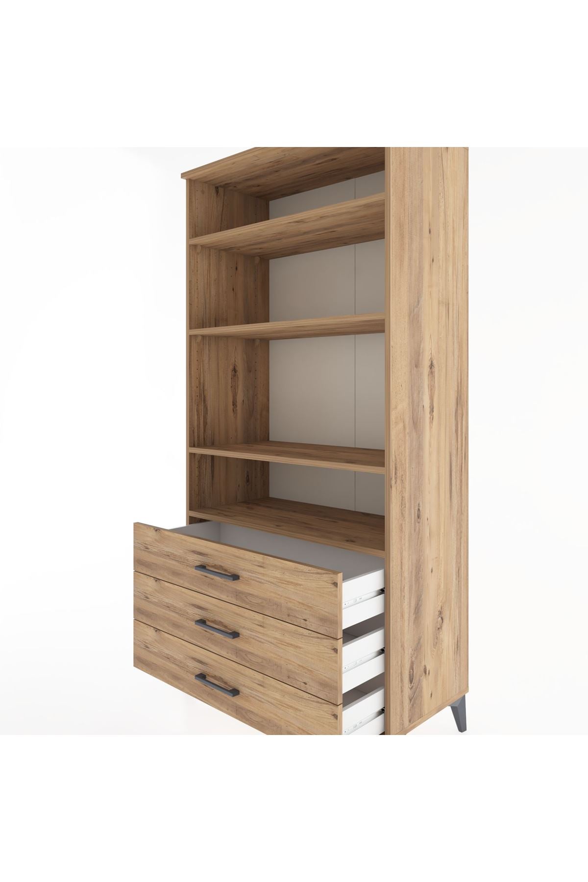 Hyperion Dolap Tek Raflı 7 Çekmeceli 88x44x182 - S57M037V9B