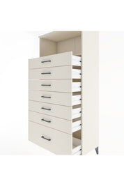 Hyperion Dolap Tek Raflı 7 Çekmeceli 88x44x182 - S57M038V1B