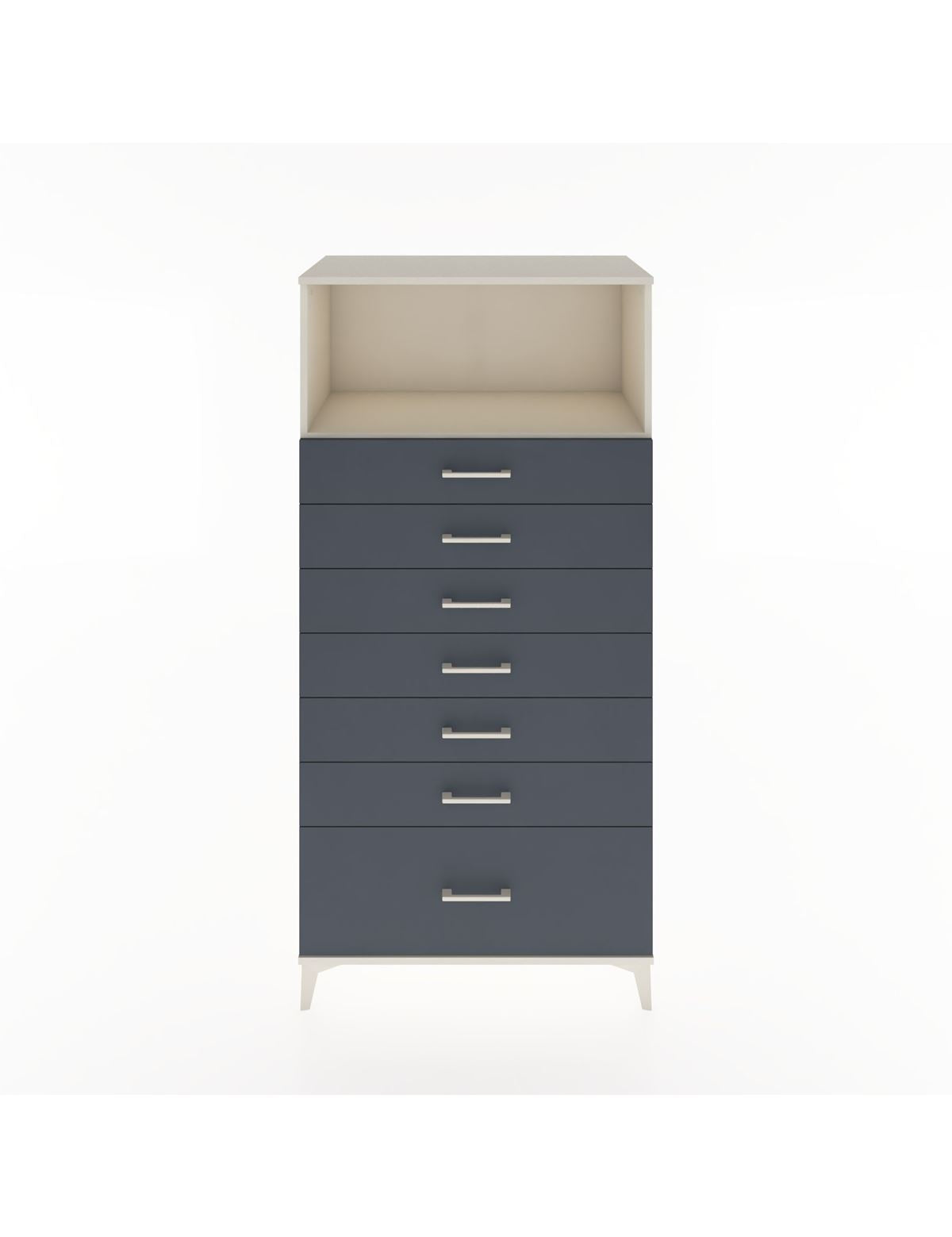 Hyperion Dolap Tek Raflı 7 Çekmeceli 88x44x182 - S57M038V2B