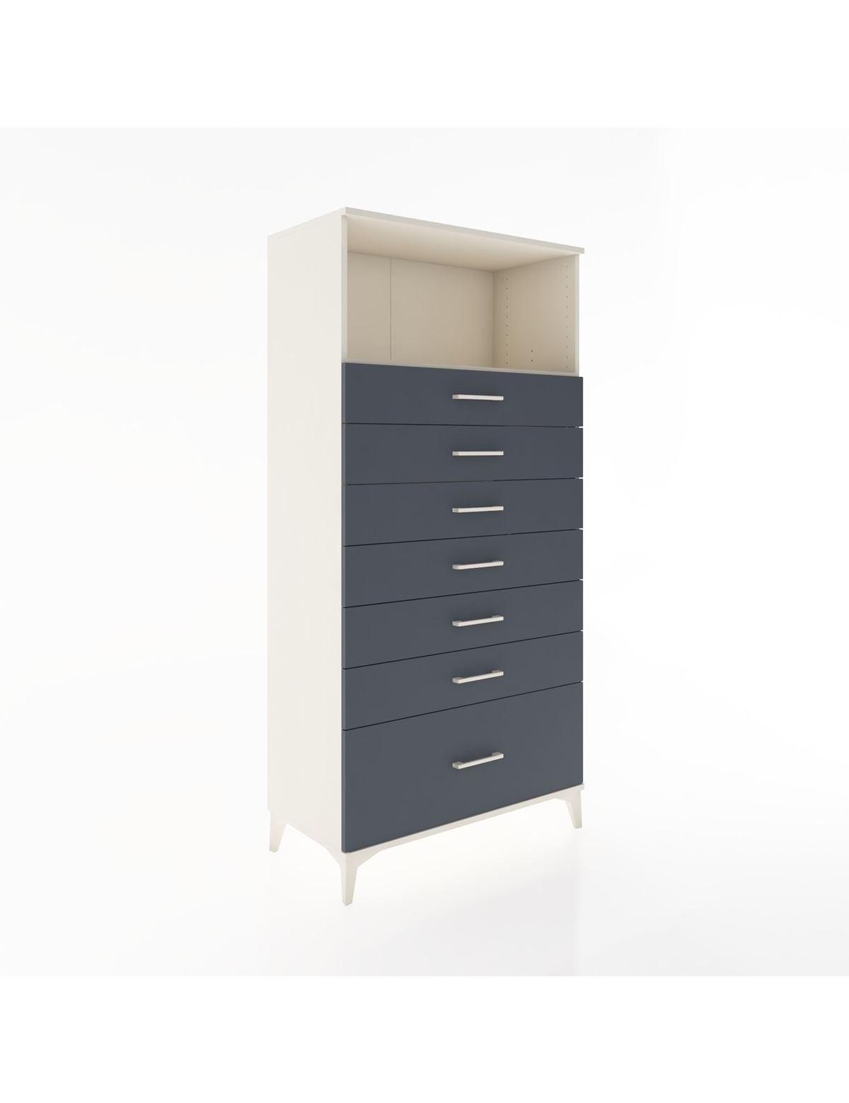 Hyperion Dolap Tek Raflı 7 Çekmeceli 88x44x182 - S57M038V2B