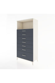 Hyperion Dolap Tek Raflı 7 Çekmeceli 88x44x182 - S57M038V2B