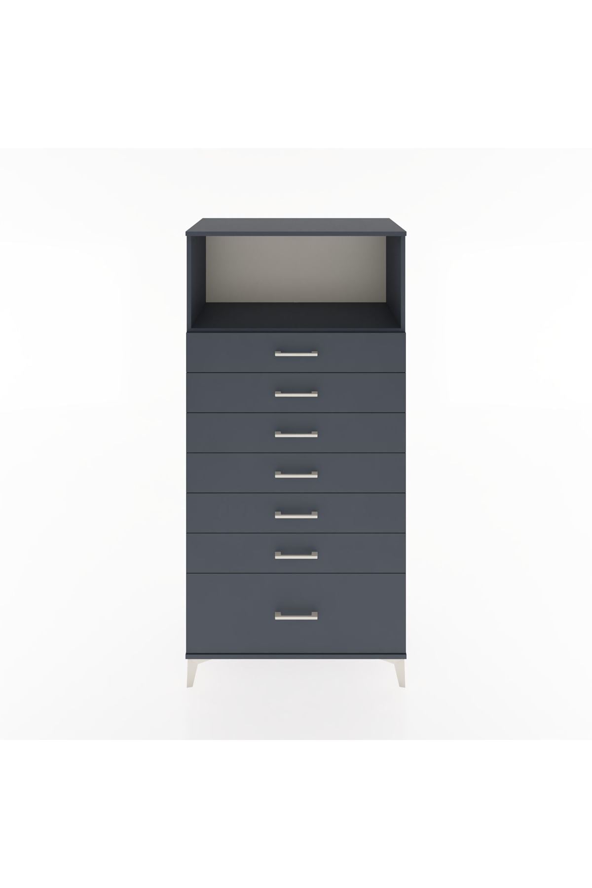 Hyperion Dolap Tek Raflı 7 Çekmeceli 88x44x182 - S57M038V5B