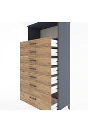 Hyperion Dolap Tek Raflı 7 Çekmeceli 88x44x182 - S57M038V6B