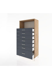 Hyperion Dolap Tek Raflı 7 Çekmeceli 88x44x182 - S57M038V8B