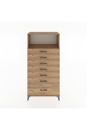 Hyperion Dolap Tek Raflı 7 Çekmeceli 88x44x182 - S57M038V9B
