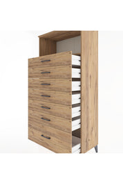 Hyperion Dolap Tek Raflı 7 Çekmeceli 88x44x182 - S57M038V9B