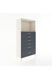 Hyperion Dolap Tek Raflı 6 Çekmeceli 88x44x182 - S57M039V2B