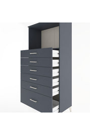Hyperion Dolap Tek Raflı 6 Çekmeceli 88x44x182 - S57M039V5B