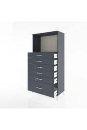 Hyperion Dolap Tek Raflı 6 Çekmeceli 88x44x182 - S57M039V5B