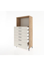 Hyperion Dolap Tek Raflı 6 Çekmeceli 88x44x182 - S57M039V7B
