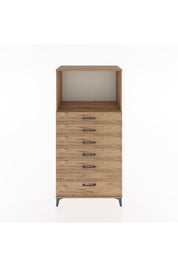 Hyperion Dolap Tek Raflı 6 Çekmeceli 88x44x182 - S57M039V9B