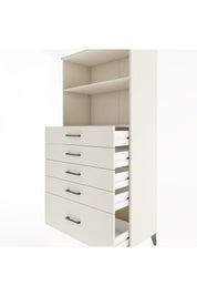 Hyperion Dolap 2 Raflı 5 Çekmeceli 88x44x182 - S57M040V1B