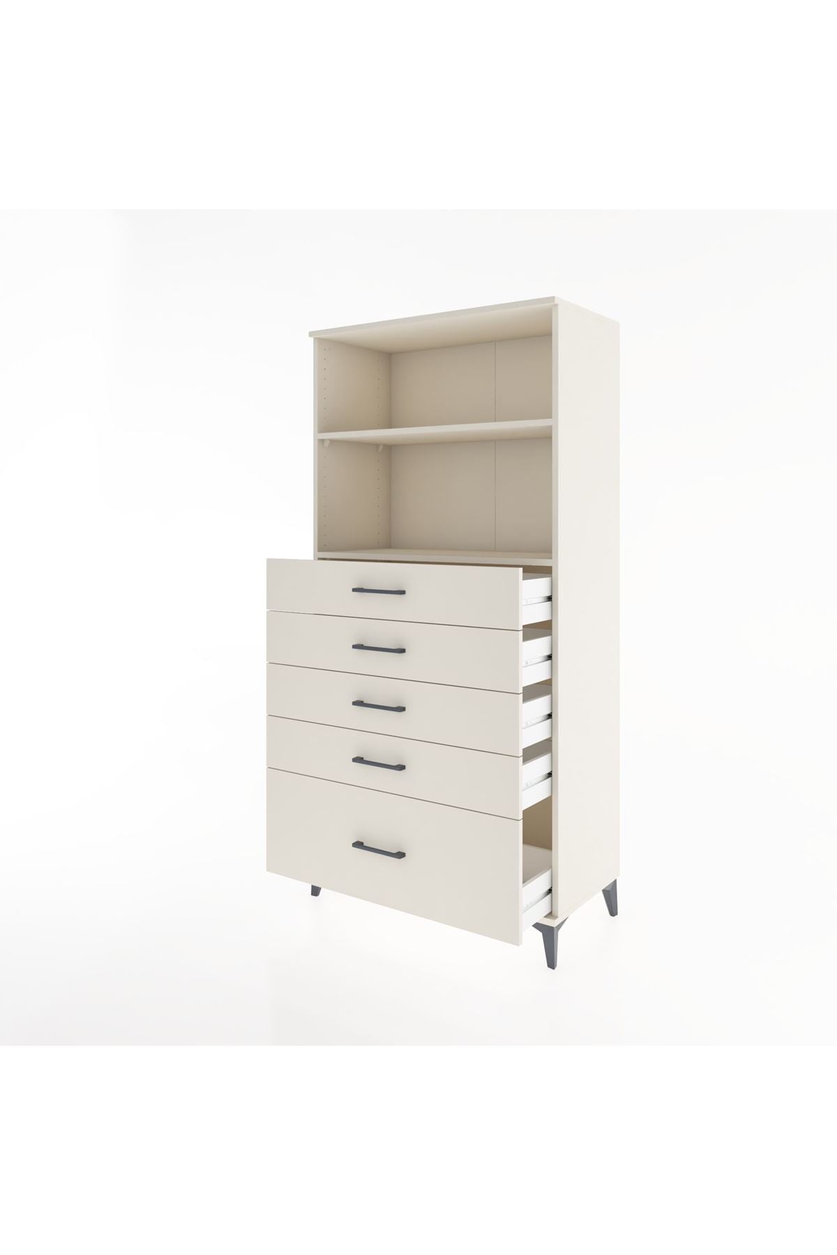 Hyperion Dolap 2 Raflı 5 Çekmeceli 88x44x182 - S57M040V1B