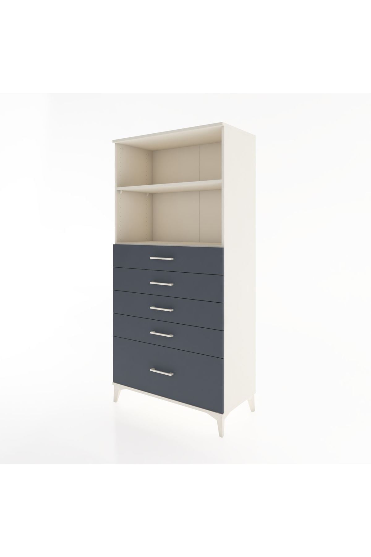 Hyperion Dolap 2 Raflı 5 Çekmeceli 88x44x182 - S57M040V2B