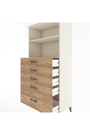 Hyperion Dolap 2 Raflı 5 Çekmeceli 88x44x182 - S57M040V3B