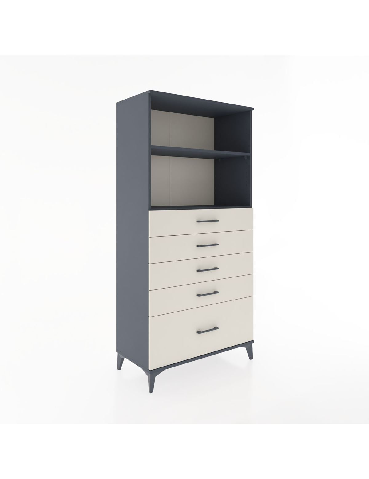 Hyperion Dolap 2 Raflı 5 Çekmeceli 88x44x182 - S57M040V4B