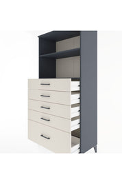 Hyperion Dolap 2 Raflı 5 Çekmeceli 88x44x182 - S57M040V4B
