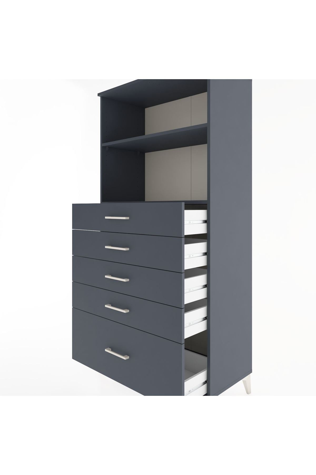 Hyperion Dolap 2 Raflı 5 Çekmeceli 88x44x182 - S57M040V5B
